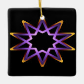 Paarse Oranje sterflessymbool Keramisch Ornament (Voorkant)