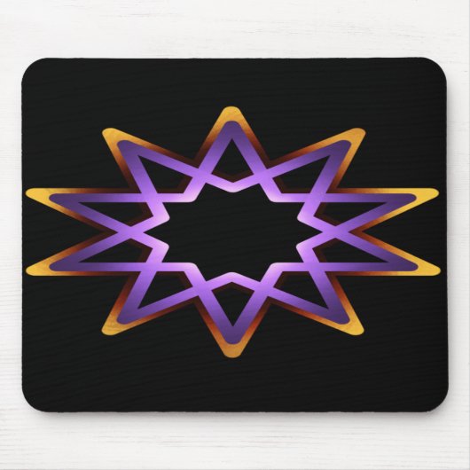 Paarse Oranje sterflessymbool Muismat (Voorkant)