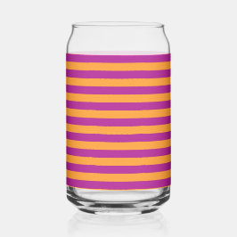 Paarse Oranje Strepen Naadloos Patroon Blikvorm Glas