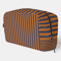 Paarse Oranje Strepen Patroon Toilettas