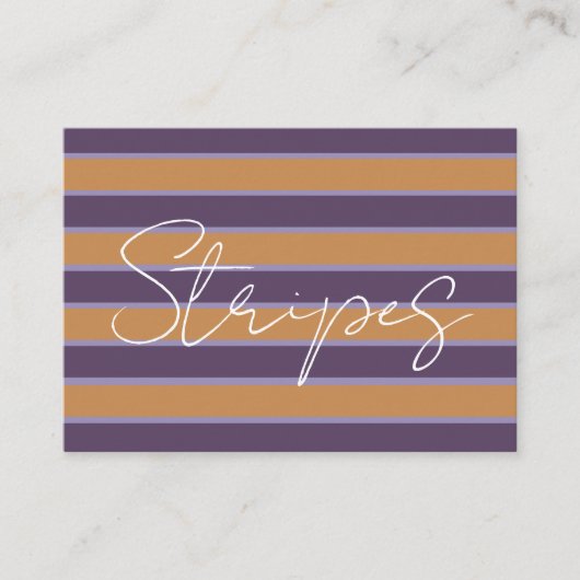 Paarse Oranje strepen Visitekaartje (Voorkant)