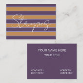 Paarse Oranje strepen Visitekaartje (Voorkant / Achterkant)