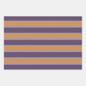 Paarse Oranje strepenpatroon Inpakpapier Vel (Voorkant)