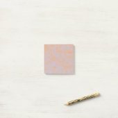 Paarse & Oranje Terracotta Waterverf Stijlvol Post-it® Notes (Op bureau)