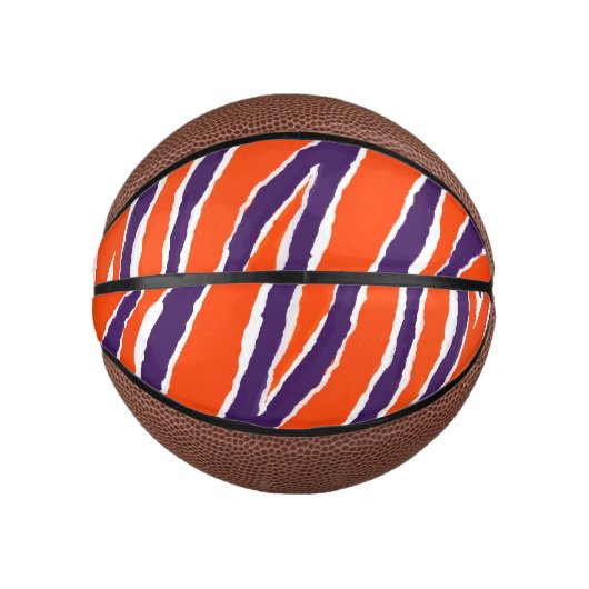 Paarse & Oranje tijgerstrips Basketbal (Voorkant)