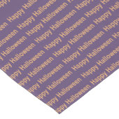 Paarse Oranje Typografie Happy Halloween Korte Tafelloper (Hoek)