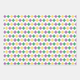 PAARSE ORANJE YELLOW MARDI GARS THEMA INPAKPAPIER VEL