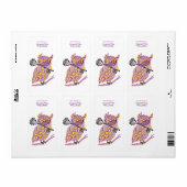 Paarse oranjehoenders etiket (Full Sheet)