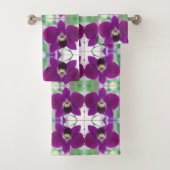 Paarse Orchid Bad Handdoek (Insitu)