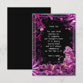Paarse Orchid Bedankkaart (Voorkant / Achterkant)