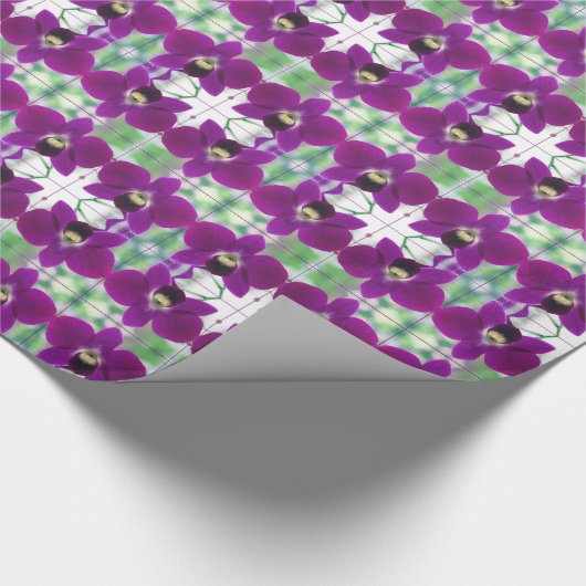 Paarse Orchid Cadeaupapier (Hoek)