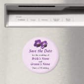 Paarse Orchid Duo sparen de Datum Magneet (Insitu (Vaatwasser))