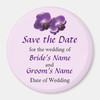 Paarse Orchid Duo sparen de Datum Magneet