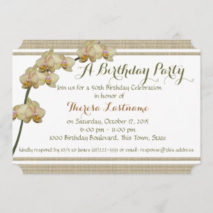 Paarse Orchid en Stripes Birthday Kaart