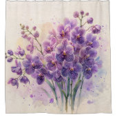 Paarse Orchid Flowers Douchegordijn (Voorkant)