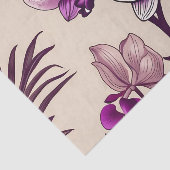 Paarse Orchid Flowers Tissuepapier (Detail)