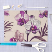 Paarse Orchid Flowers Tissuepapier (Craft)