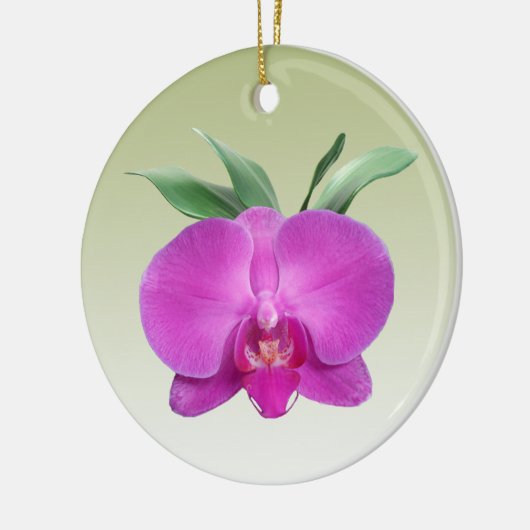 Paarse Orchid Keramisch Ornament (Links)