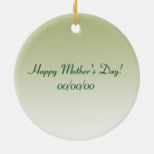 Paarse Orchid Keramisch Ornament (Achterkant)