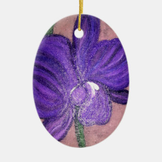 PAARSE ORCHID KERAMISCH ORNAMENT
