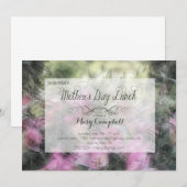 Paarse Orchid Moederdag Lunch Uitnodiging (Voorkant / Achterkant)