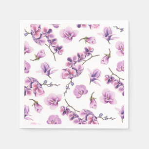 Paarse Orchid Napkins Servet