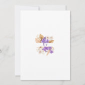 Paarse Orchid Pampas Grass Lunaria Baby Bloom Kaart (Achterkant)