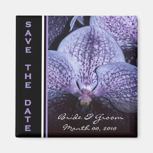 Paarse Orchid Save the Date Magnets Magneet