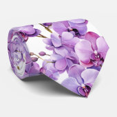 Paarse Orchid Stropdas (Opgerold)