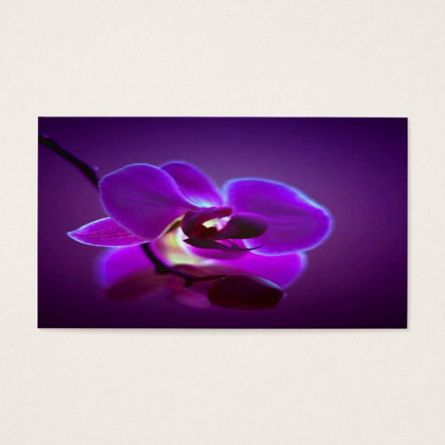 Paarse Orchid Visitekaartjes (Voorkant)
