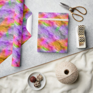 Paarse Orchid Wavy Texture Cadeaupapier