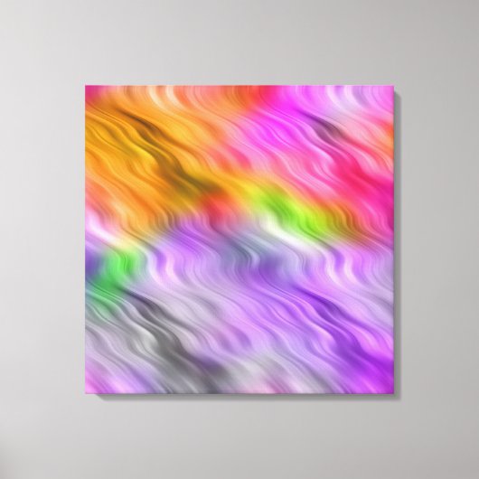 Paarse Orchid Wavy Texture Canvas Afdruk (Voorkant)