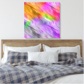 Paarse Orchid Wavy Texture Canvas Afdruk (Insitu (Slaapkamer))