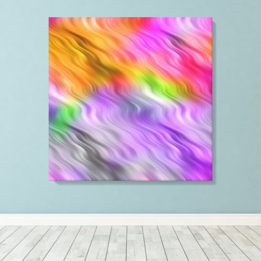 Paarse Orchid Wavy Texture Canvas Afdruk (Insitu (Houten vloer))