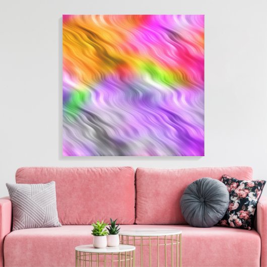 Paarse Orchid Wavy Texture Canvas Afdruk (Insitu (Woonkamer))