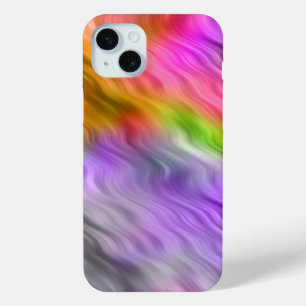 Paarse Orchid Wavy Texture iPhone 15 Mini Hoesje