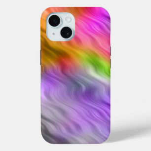Paarse Orchid Wavy Texture iPhone 15 Case