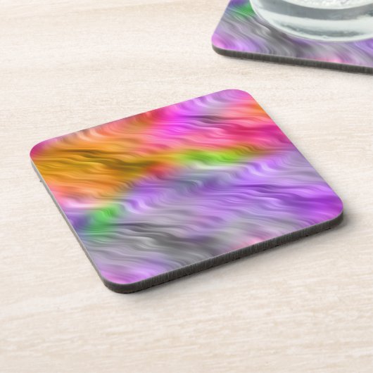 Paarse Orchid Wavy Texture Drankjes Onderzetter (Linkerzijde)