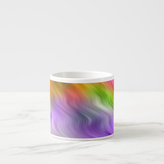 Paarse Orchid Wavy Texture Espresso Kop (Voorkant)