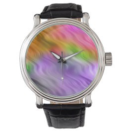 Paarse Orchid Wavy Texture Horloge