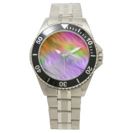 Paarse Orchid Wavy Texture Horloge
