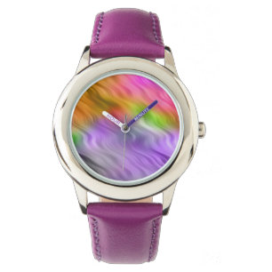 Paarse Orchid Wavy Texture Horloge