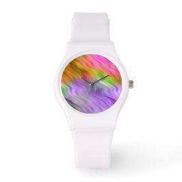 Paarse Orchid Wavy Texture Horloge
