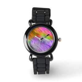 Paarse Orchid Wavy Texture Horloge