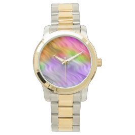 Paarse Orchid Wavy Texture Horloge