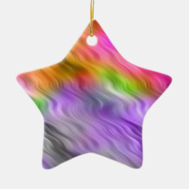 Paarse Orchid Wavy Texture Keramisch Ornament