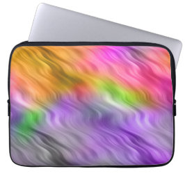 Paarse Orchid Wavy Texture Laptop Sleeve