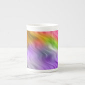 Paarse Orchid Wavy Texture Porselein Kop (Voorkant)