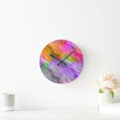 Paarse Orchid Wavy Texture Ronde Klok (Huis)