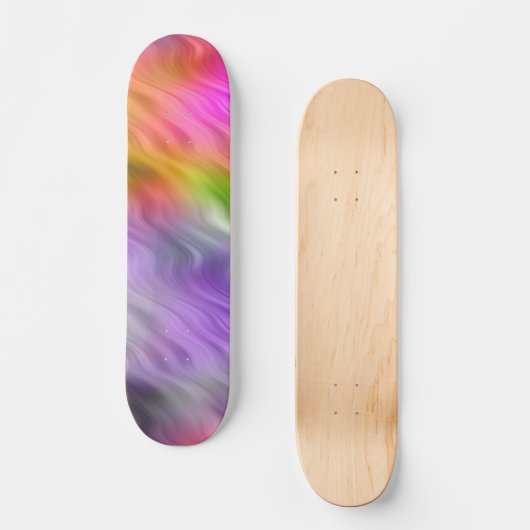 Paarse Orchid Wavy Texture Skateboard (Voorkant)